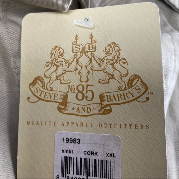 Steve & Barrys Mens XXL Beige Button-Down Long Sleeve Shirt NWT - Picture 4 of 9